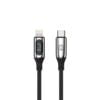 LCD кабел USB-C - Lightning, 27W, 1.0 м, черен - Forever